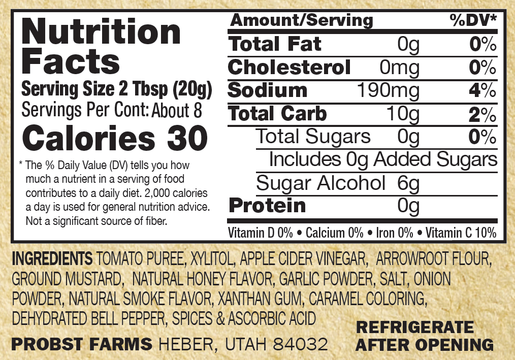 HealthSmart® Honey Mustard BBQ Sauce Nature's Hollow Sugar free